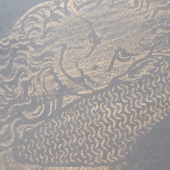 Vintage Sir Roger de Trumpington Brass Rubbing Art in Ornate Gold Frame 31x19 - Picture 4 of 16